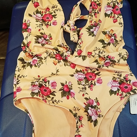 BOUX AVENUE UK - Blush Saba Floral Swimsuit - One Piece - Picture 4 of 5